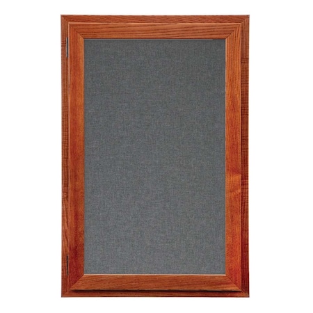 Outdoor Enclosed Combo Board,42x32,Satin Frame/Black Porc & Cork